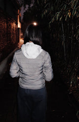  Symbol Logo Puffer Jacket Gray