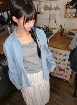 Nahisi Dot Shirring Sleeveless