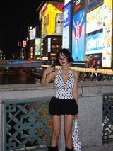 Ribbon Polka Dot Halterneck Sleeveless