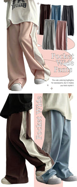 Hip Slit Coloring Pocket Wide Pants