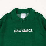 Hierarchy Studios ATOM - Green Fluid Oversized Knit Polo Shirt