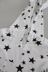 Rabbit ears Star star cropped short-sleeved hoodie