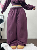 HIP PRINTING LETTERING WIDE PANTS 💟💙🩶4COLOR