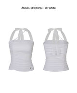 ANGEL SHIRRING TOP white