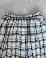WOOD CHECK FLARE SKIRT