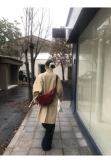 high-end wide long trench coat