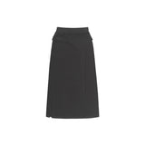 CUT-OUT MAXI LONG SKIRT (CHARCOAL)