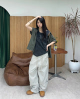 Rudil Crop-Dyed Short Sleeve Shirt