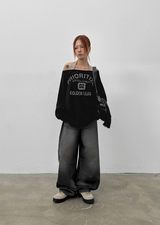 [MADE] コージーティープリンティングオーバーサイズ長袖Tシャツ