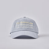 CAT HUMAN LOVE THREE LINE PIGMENT BALL CAP/ LIGHT BLUE