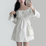 Pony shirring dress