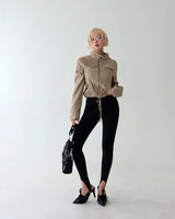 Cargo Pocket Slim Fit Zip-Up Jacket