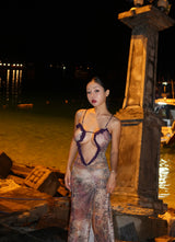 Peppy See-Through Maxi Long Dress