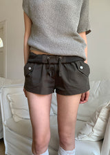 POCKET BANDING LOW SHORTS (3color)