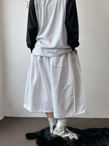 Loin Contrast Keyring Side Pintuck Bermuda Shorts 4 color