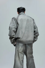 Vintage Cement Grey Denim Jacket