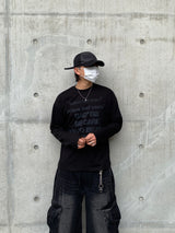 Bed Last Lettering Long Sleeve T-Shirt 3C