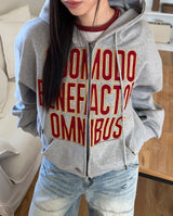 Ender Patch Crop Hood Zip-Up