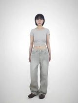 2WAYS TIE BACK TEE (OAT)