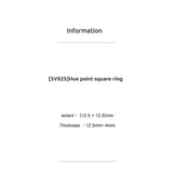 SV925-square point simple ring-L silver