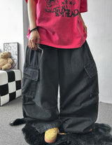 Eve Parachute Cargo Balloon Denim Pants 3color