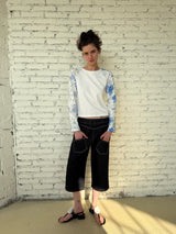 That's neat - Primary Color Double-Face Jeans in Raw Denim (Yellow Topstitch)