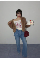 LOOK STITCH SUEDE CHAIN BAG (4COLORS!)
