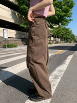 ポイントバッククリップワイドパンツ (3C)