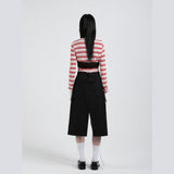 Halter Neck Sleeveless Shirt (BLACK)
