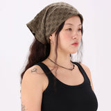 khaki knit bandana