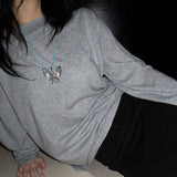 mint butterfly necklace
