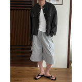 [Unisex] カーゴバミューダスウェットパンツ(2color)