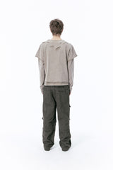 DAMAGE LAYERED L/S TEE (BEIGE)