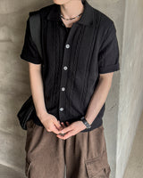 Tiban Cable Knit Short‑Sleeve Cardigan