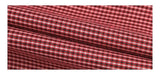 Red checkered scarf French shirt