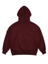 UNISEX カーゴポケット DISPLACE ロゴ フード バーガンディー０(FCE1TS102M)