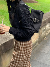 [MADE] Vino Checkered Banded Waist Pants