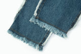 LOW-RISE DENIM PANTS (FOR UNISEX)