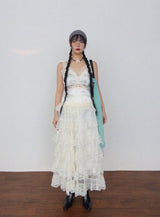 ROWLING LACE CAN CAN LONG SKIRT