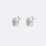 ヘックスナットダブルキュービックジルコニアピアス