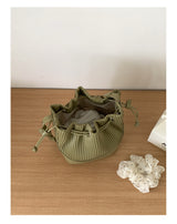 Natural Canvas Shirred Pouch Bag - A Drawstring Bag with a Unique Vibe