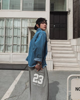 Luffy 23-embroidered wide sweatpants