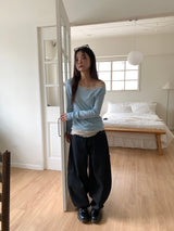 WORK STRIPE BALLOON JEANS