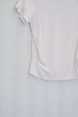 Asymmetric Twisted-Shoulder Top (White)