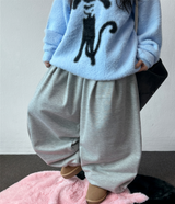 Hooky Balloon Fleece Wide Balloon Long Pant 🖤🤎 3 COLOR