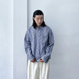 Ripple Texture Stripe Shirt