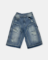 NOX Carpenter Raw-Cut Bermuda Denim