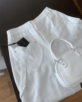 Luri Back Heart Pocket Carpenter Wide Pants 