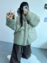 +ベルト🩷 オーバーワイドヒップバルーンコットンパンツ🩷🤎🖤 - 3カラー