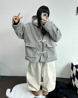 バルーンコーデュロイピンクヒップポケットロングパンツ🖤🤎🩷🤍4カラー